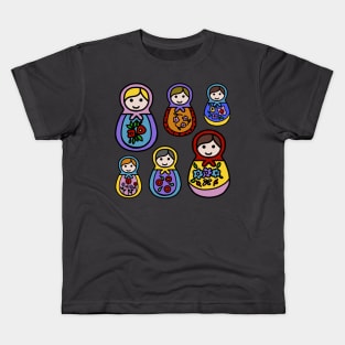 Matryoshka (Russian Stacking) Dolls Kids T-Shirt